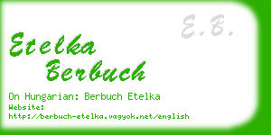 etelka berbuch business card